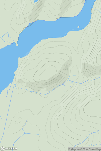 Thumbnail image for Y Garth [Barmouth to Betws-y-Coed and Bala] showing contour plot for surrounding peak